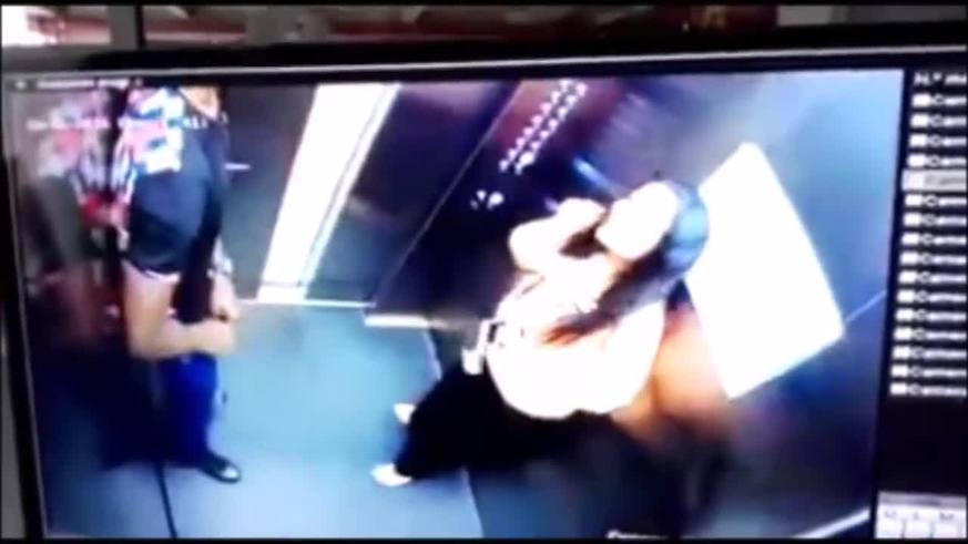Hanyer Mosquera golepeó a su pareja en el ascensor