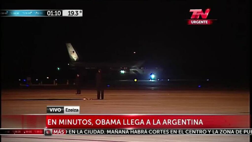 Así aterrizó Obama en Argentina