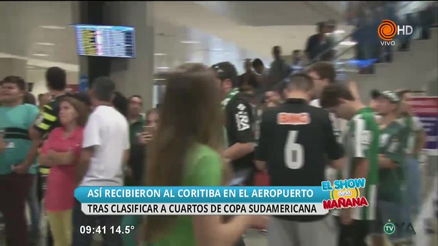 Así recibieron al Coritiba en el aeropuerto