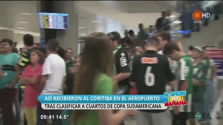 Así recibieron al Coritiba en el aeropuerto