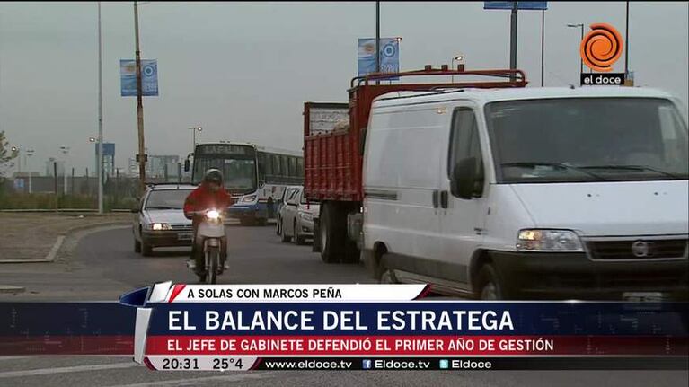 El mano a mano con Marcos Peña en Telenoche