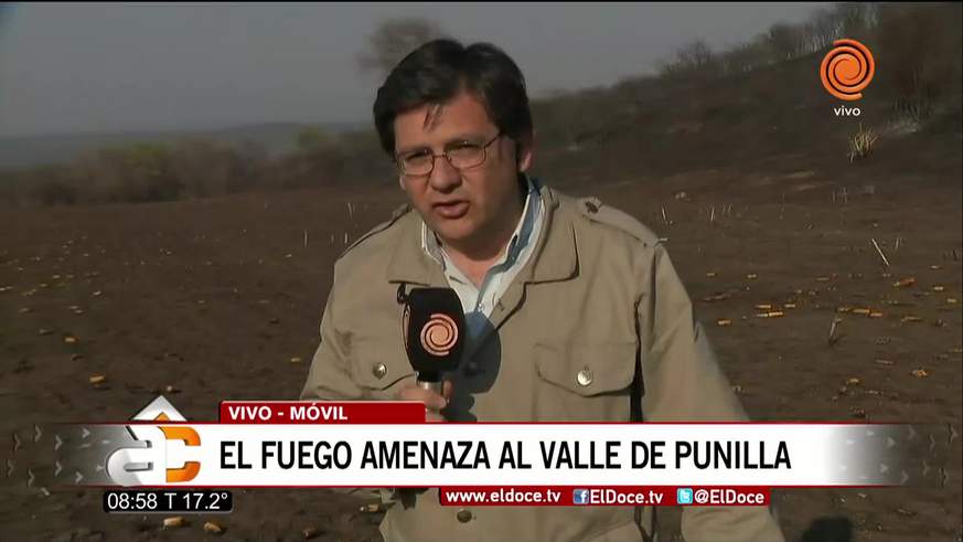 El fuego arrasó los campos