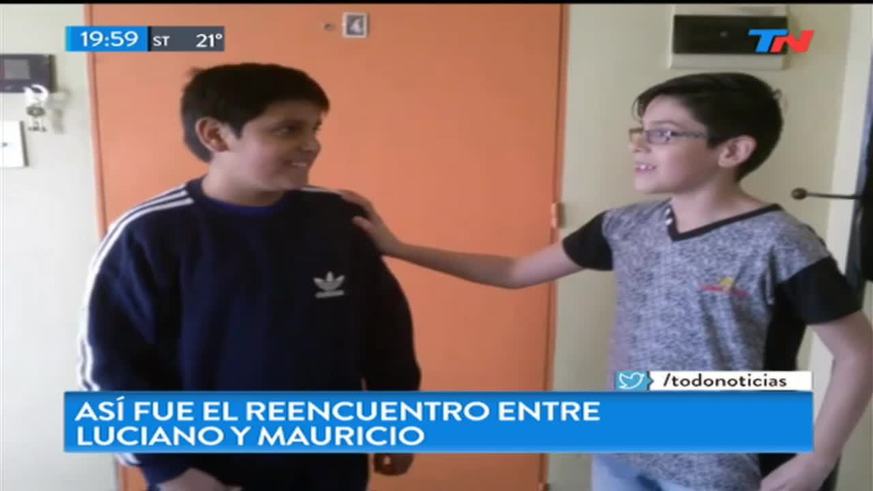 El emotivo reencuentro entre Luciano y Mauricio