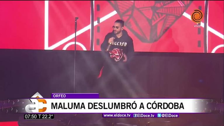 Maluma hizo delirar a Córdoba