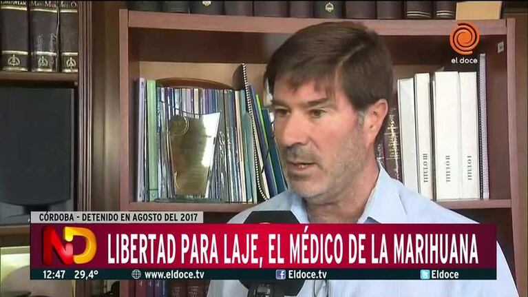 Liberaron a Carlos Laje, "el médico de la marihuana"