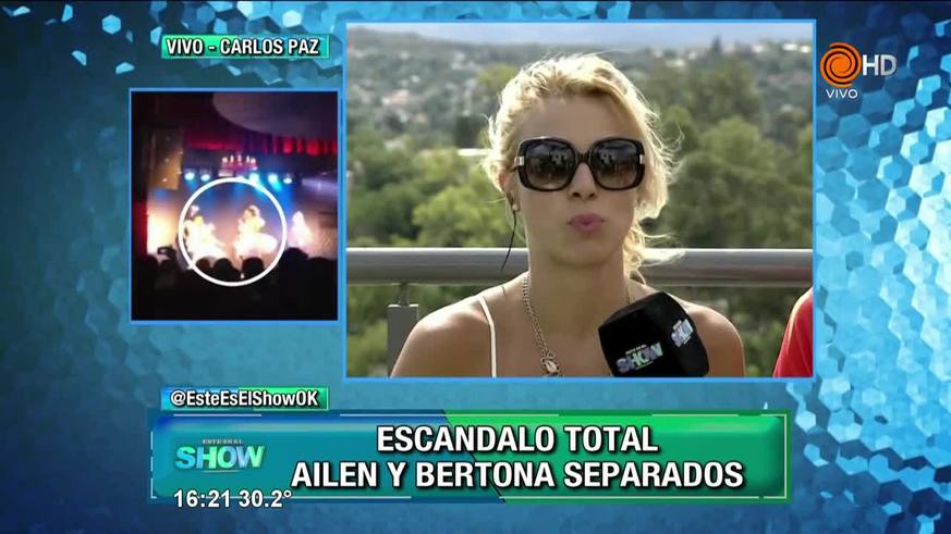 Ailén Bechara, muy celosa por un show de Fernando Bertona