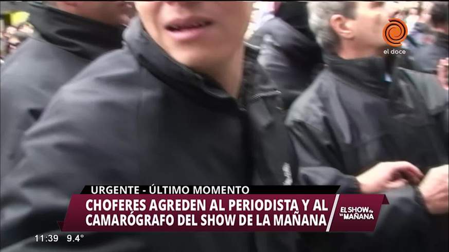 Choferes agredieron a periodistas de El Doce