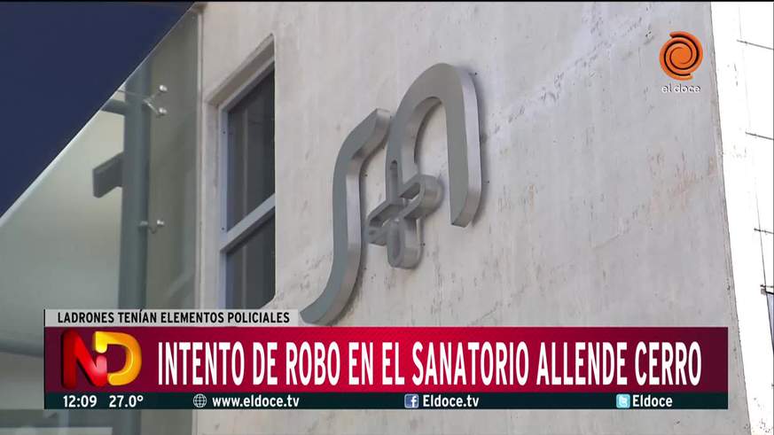 Intentaron robar en el Sanatorio Allende e hirieron al guardia