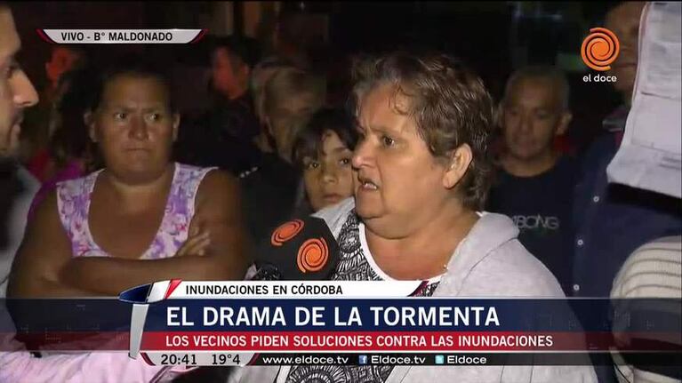 El drama de la tormenta en barrio Maldonado