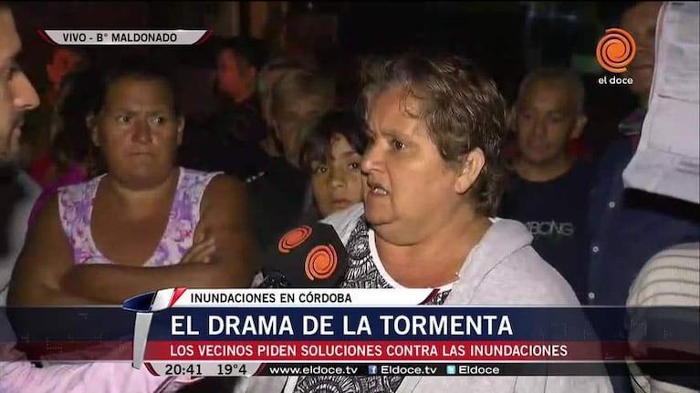 El drama de la tormenta en barrio Maldonado