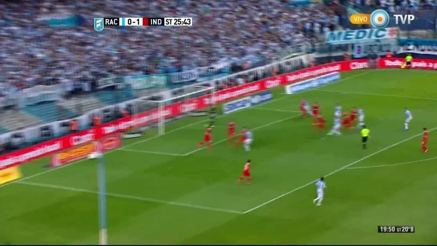 El gol de Lollo para Racing ante Independiente