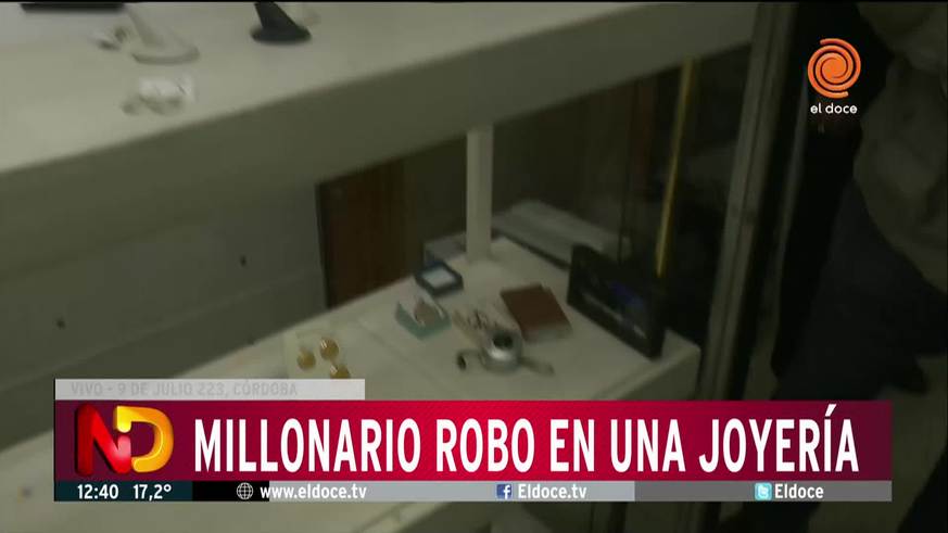 Millonario robo a una joyería en pleno centro