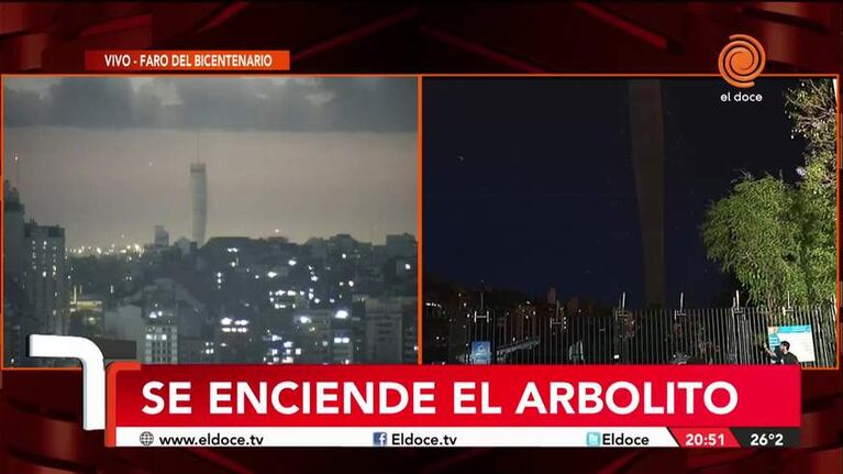 ¡Se encendió el arbolito de Navidad en Córdoba!
