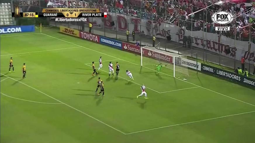 Larrondo puso el 2-0 contra Guaraní