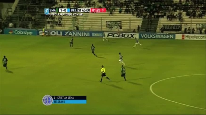 Gol de Lema para Belgrano contra San Martín