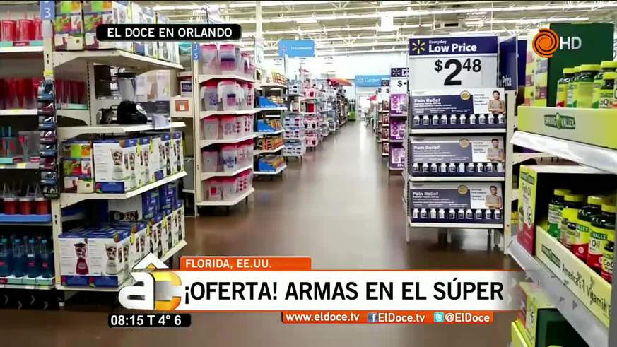 El Doce en Orlando: como comprar armas en el super