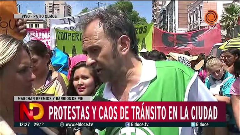 Protesta de gremios y caos en el tránsito