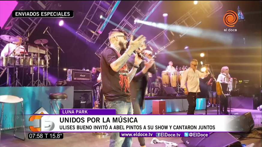 Ulises Bueno cantó con Abel Pintos en el Luna Park