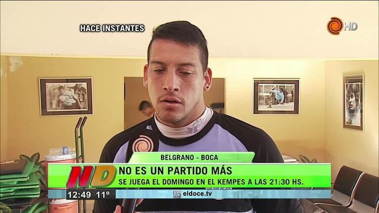 Chiqui Pérez: "Es especial enfrentar a Boca"