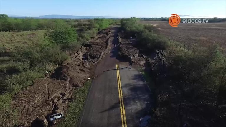 Desde el drone: así quedó la ruta tras el granizo