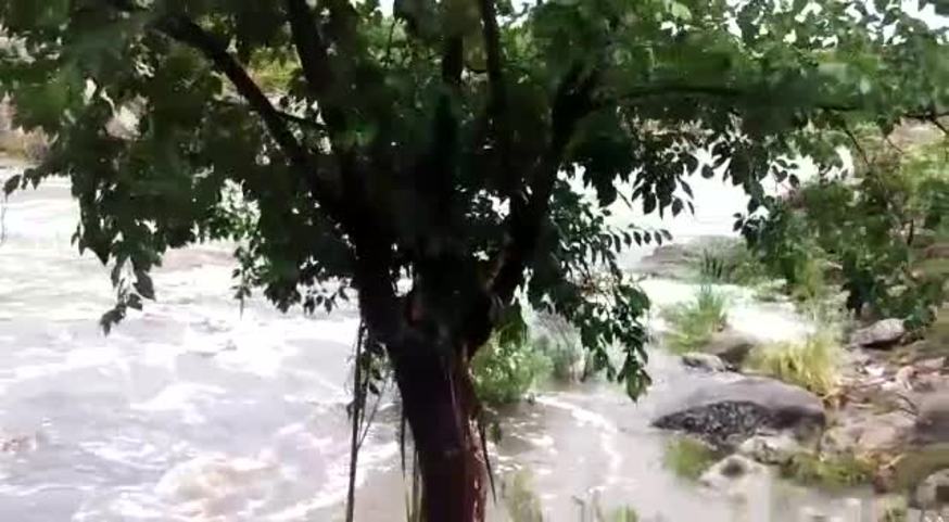 La crecida del río en Mina Clavero