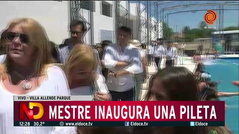 Mestre inauguró una pileta municipal y descartó la jubilación anticipada