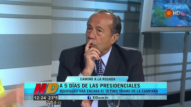 Rodríguez Saá en Noticiero Doce