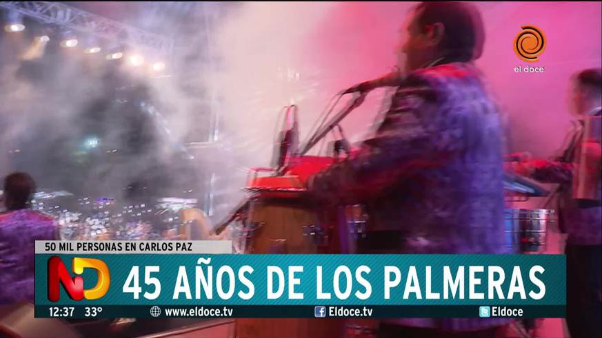 ¡A pura cumbia! Los Palmeras festejaron sus 45 años en Carlos Paz