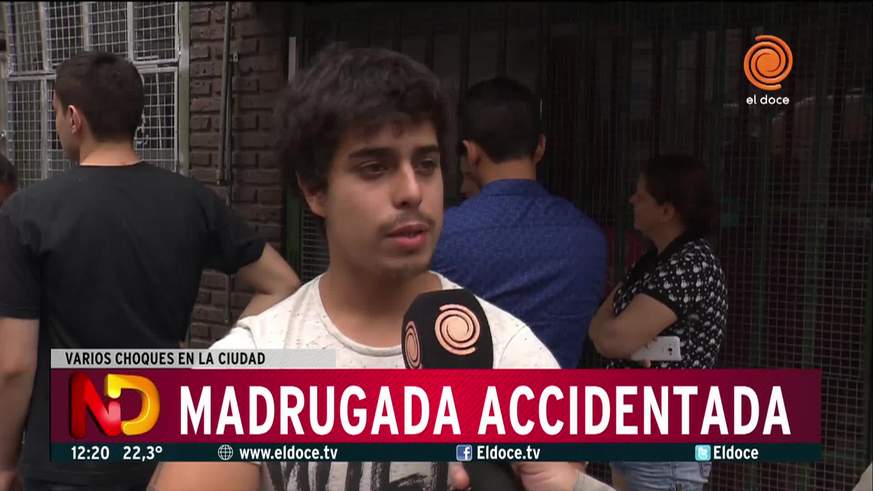 Llevaba a un amigo al hospital y chocó contra otro auto