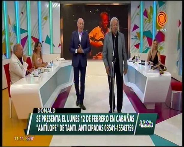 Donald se presentará en Tanti