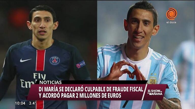Di María se declaró culpable de fraude fiscal