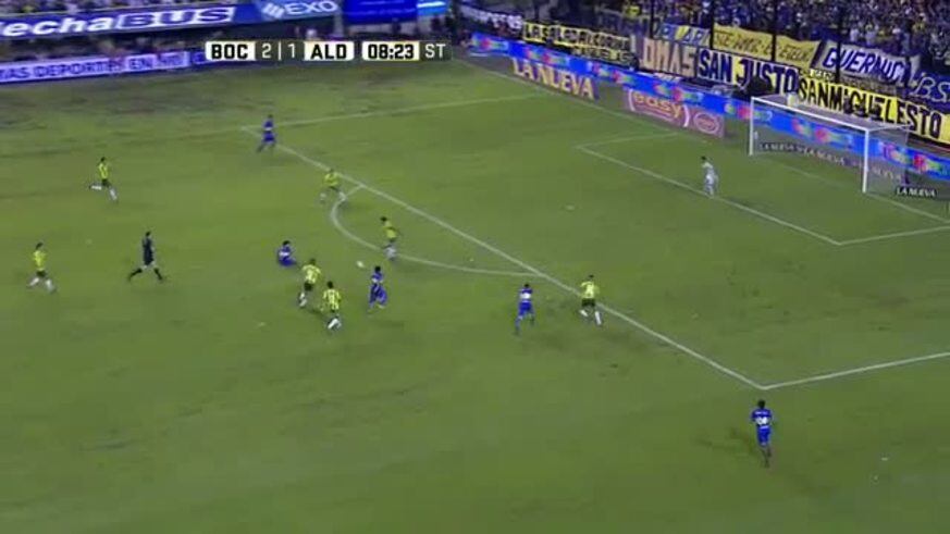 El gol de Messidoro para el 3 a 1 de Boca