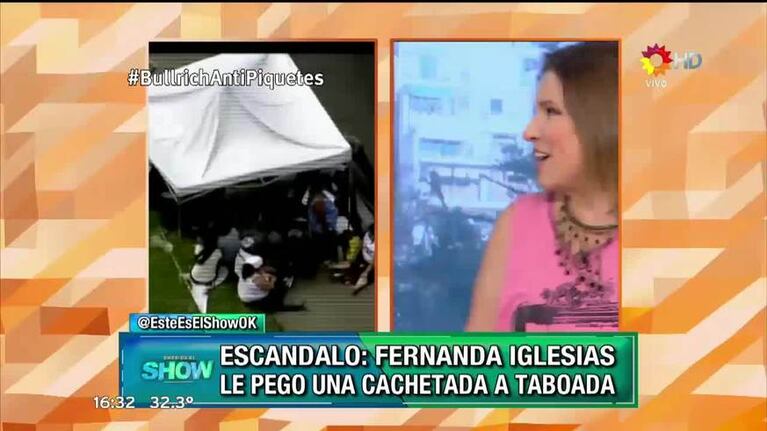La violenta reacción de Fernanda Iglesias contra Andrea Taboada
