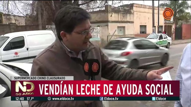 Clausuraron un súper chino que vendía leche de ayuda social