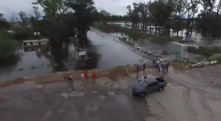 La Francia: la inundación desde el dron