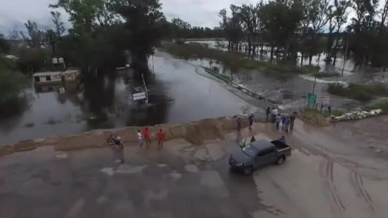 La Francia: la inundación desde el dron