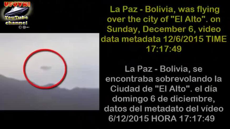 Filmaron a un OVNI en Bolivia