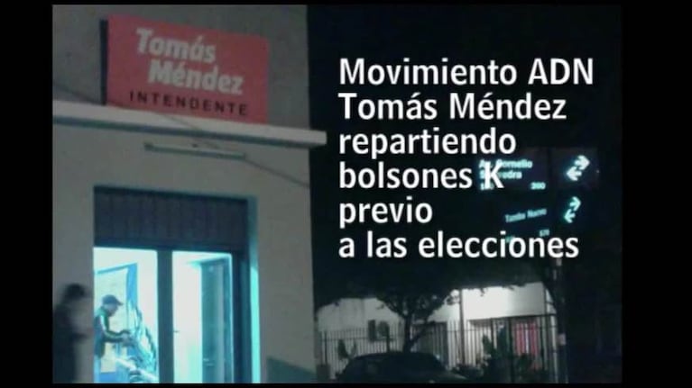 Denuncian entrega de bolsones de comida en sede de Tomás Méndez