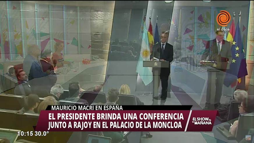 Conferencia de prensa de Macri y Rajoy