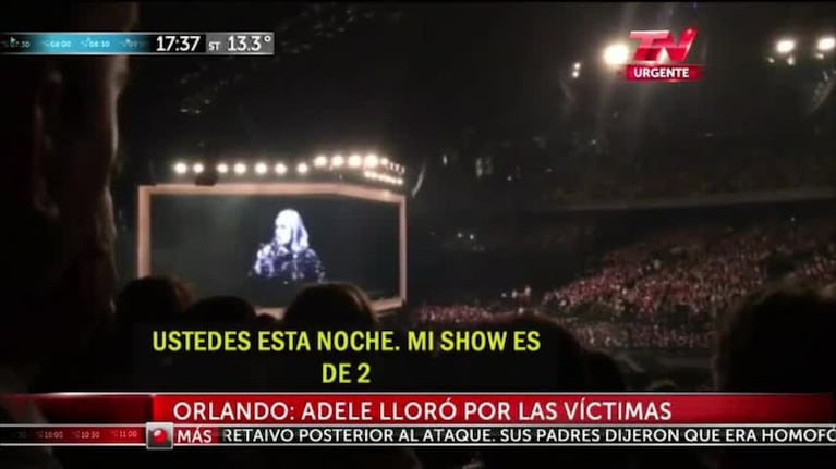 Adele lloró por las víctimas de Orlando