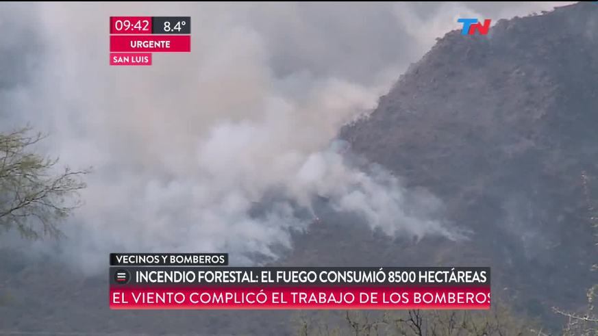 El drama del fuego en San Luis