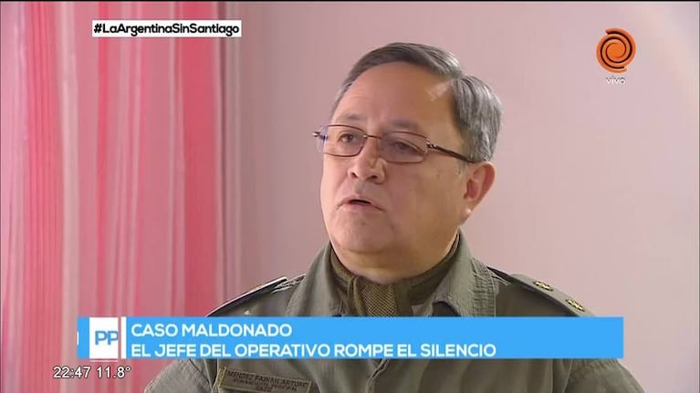 La palabra del jefe del operativo de Gendarmería