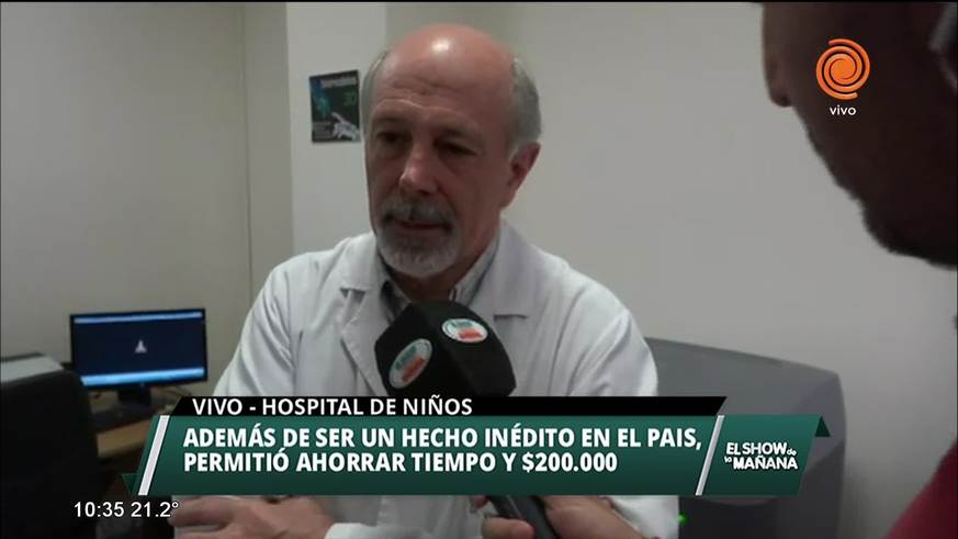 Cirugía inédita en el Hospital de Niños