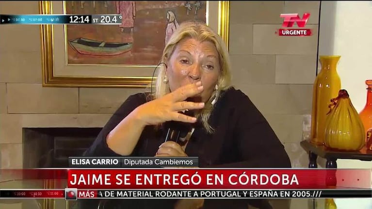 Lilita Carrió: "Hace rato que Jaime tendría que estar preso"