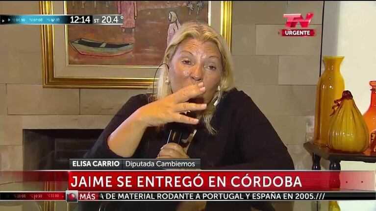 Lilita Carrió: "Hace rato que Jaime tendría que estar preso"
