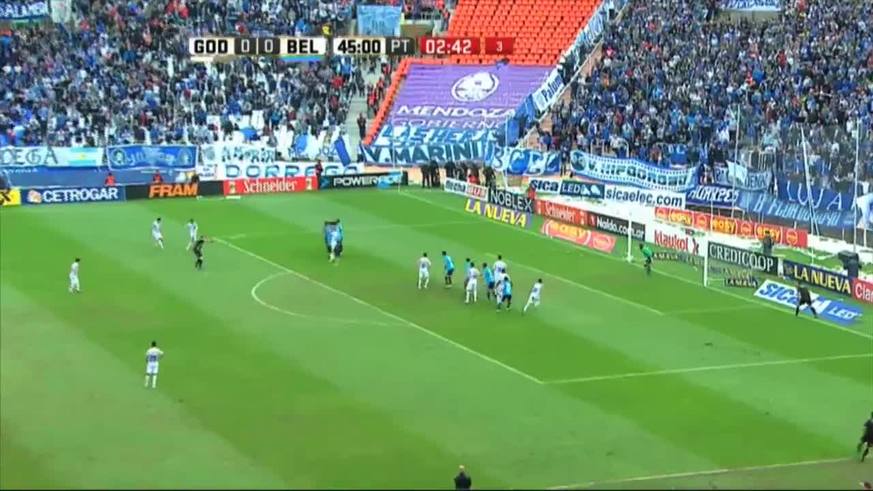 ¡Golazo! El tiro libre de Pol Fernández contra Belgrano
