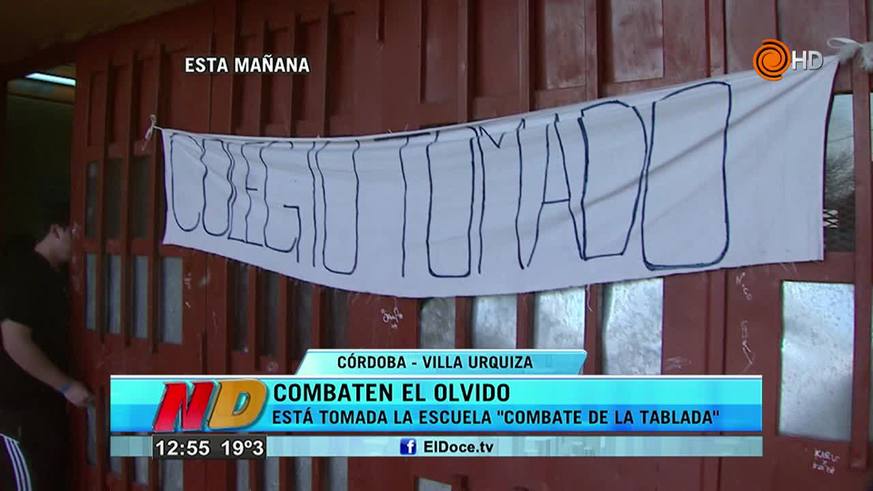 Colegio tomado por la falta de gas 