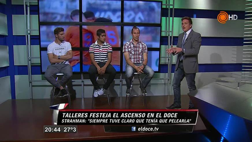 Los jugadores de Talleres, en Telenoche