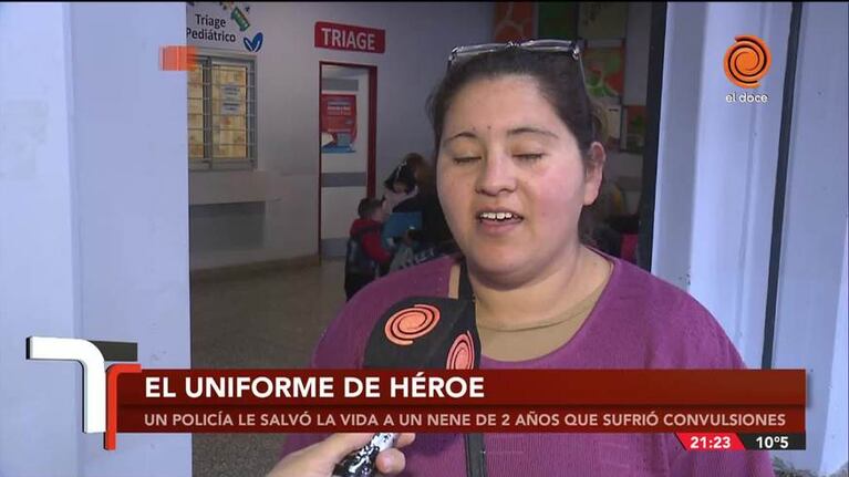 El relato de la mamá del nene salvado por un policía