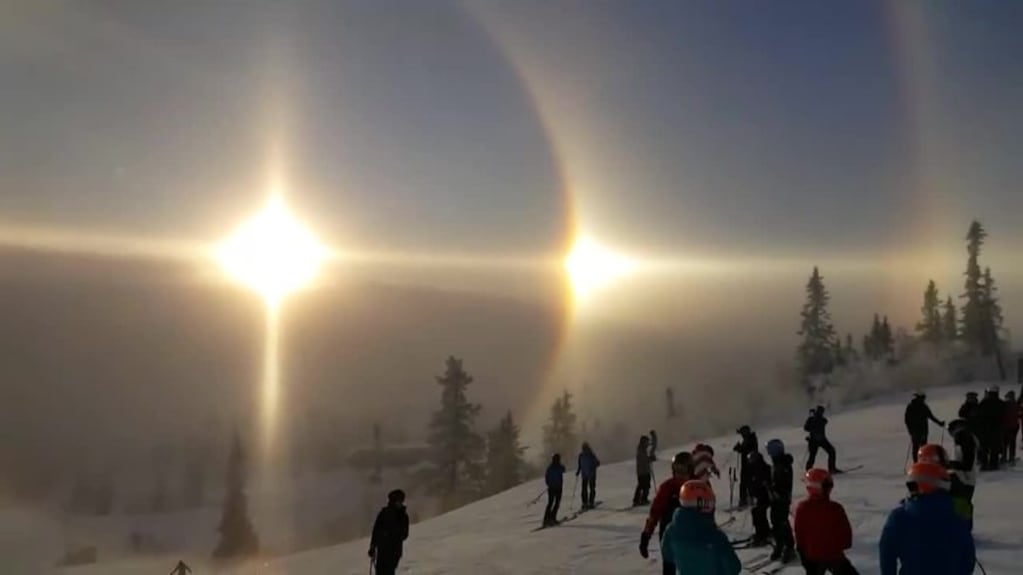 Observaron un halo solar en Suecia